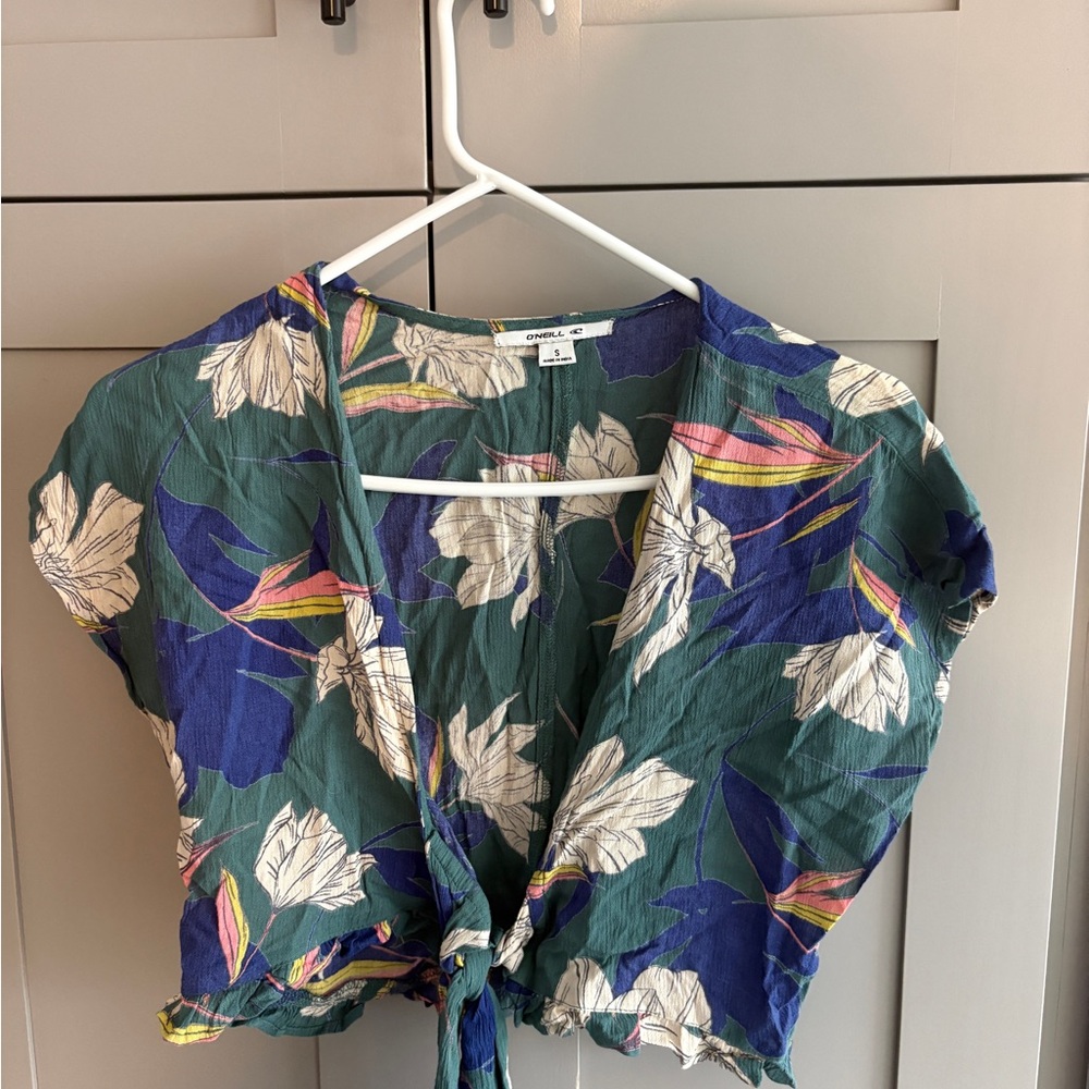 O'Neill Green Floral Women's Blouse